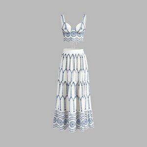 Printed Sleeveless Tie Back Skirt Set